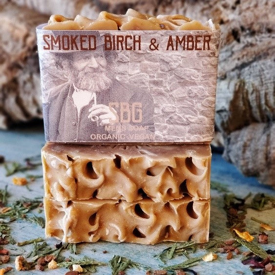 MEN'S ORGANIC SMOKED BIRCH HANDMADE SOAP & SAGE BEARD BUTTER