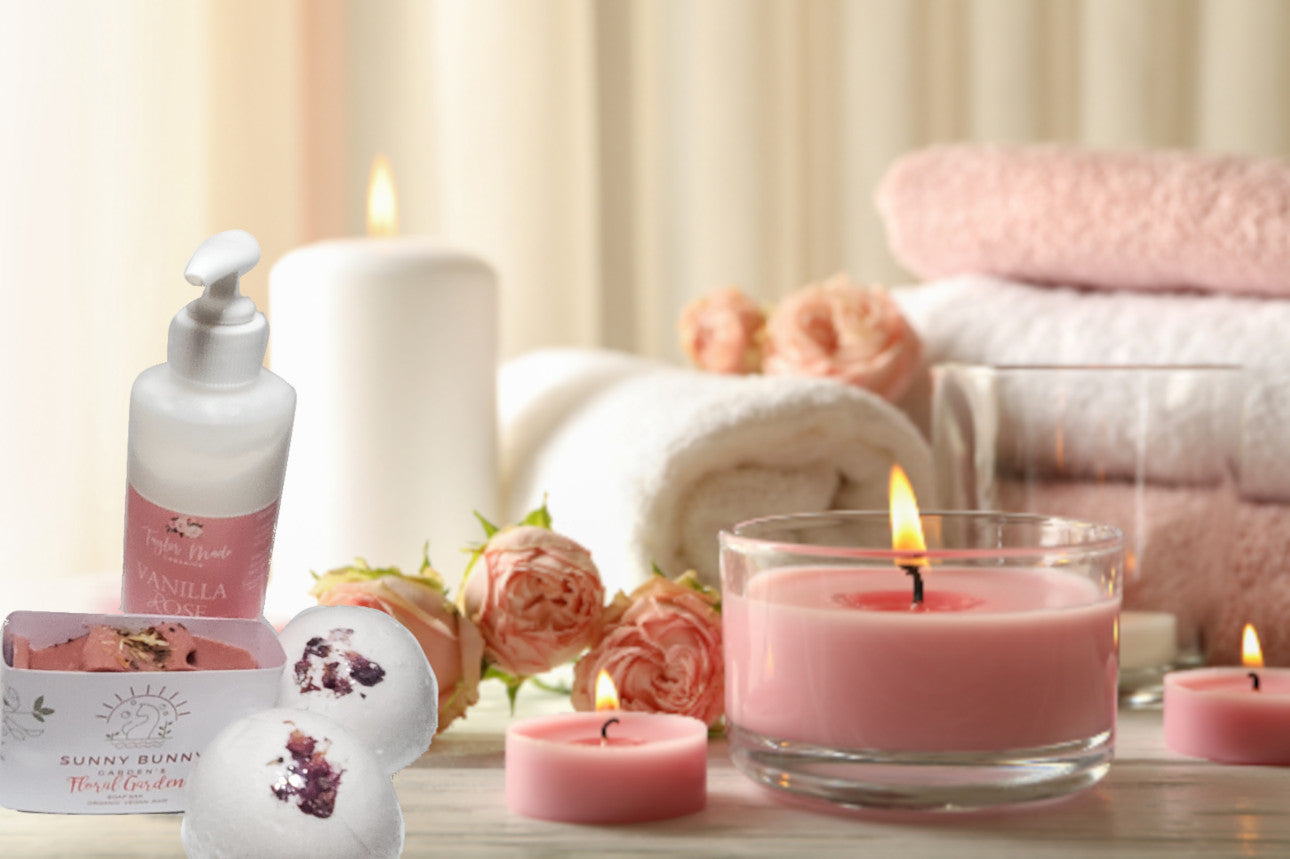 RADIANT ROSES SPA DAY ORGANIC GIFT SET