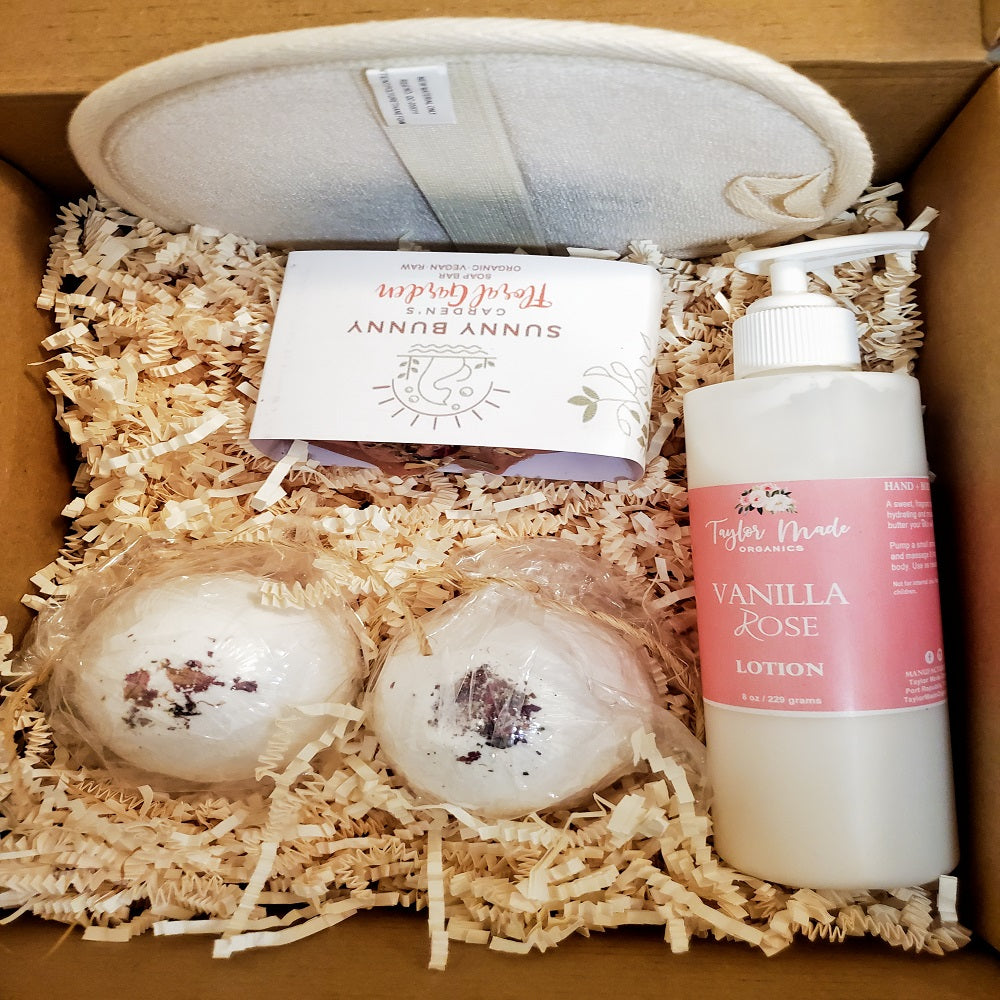 RADIANT ROSES SPA DAY ORGANIC GIFT SET